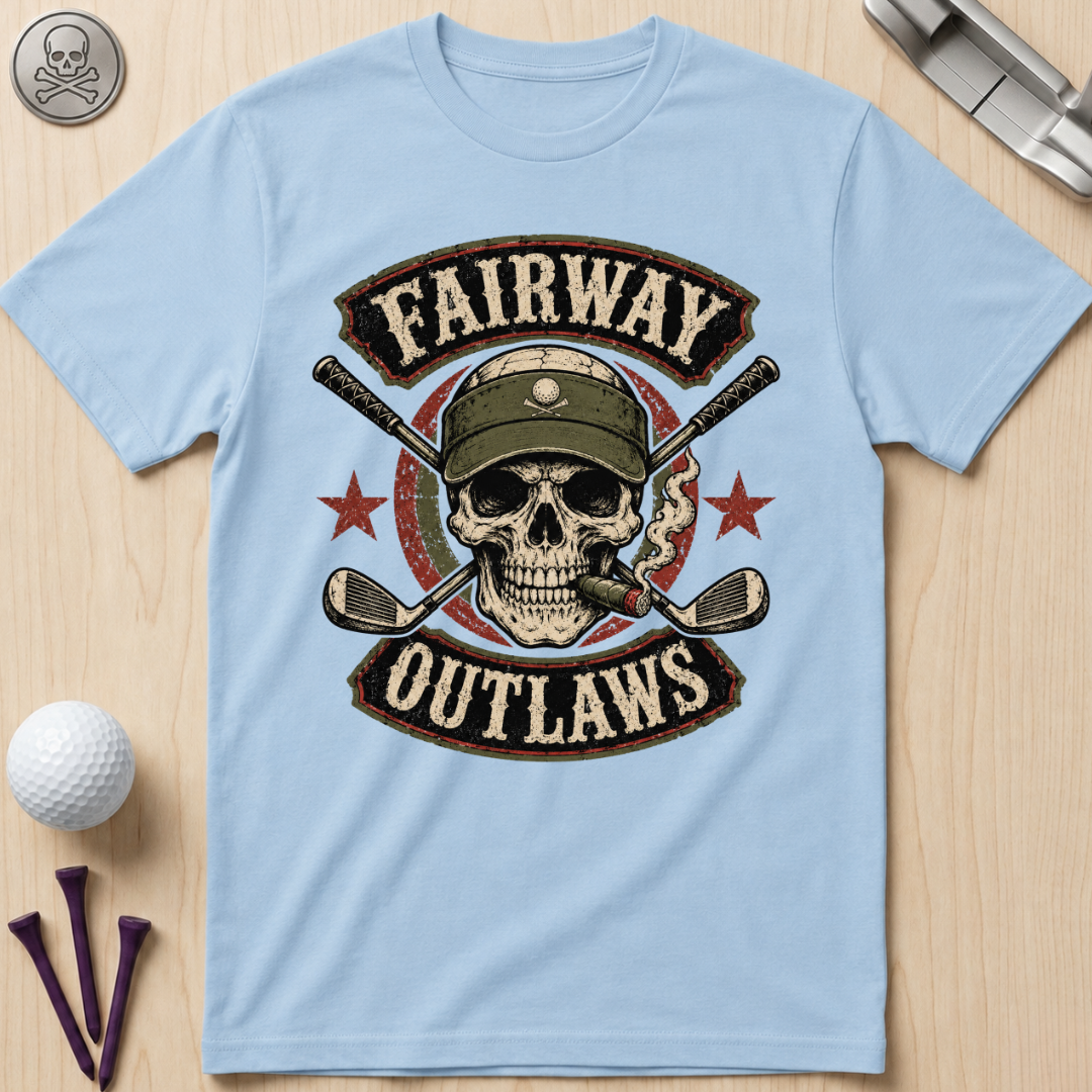 Fairway Outlaws Golf Skull T-Shirt