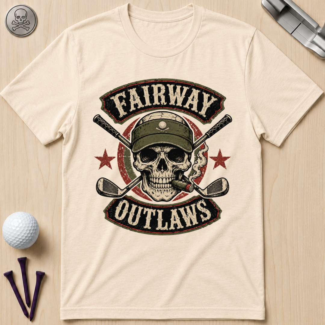Fairway Outlaws Golf Skull T-Shirt