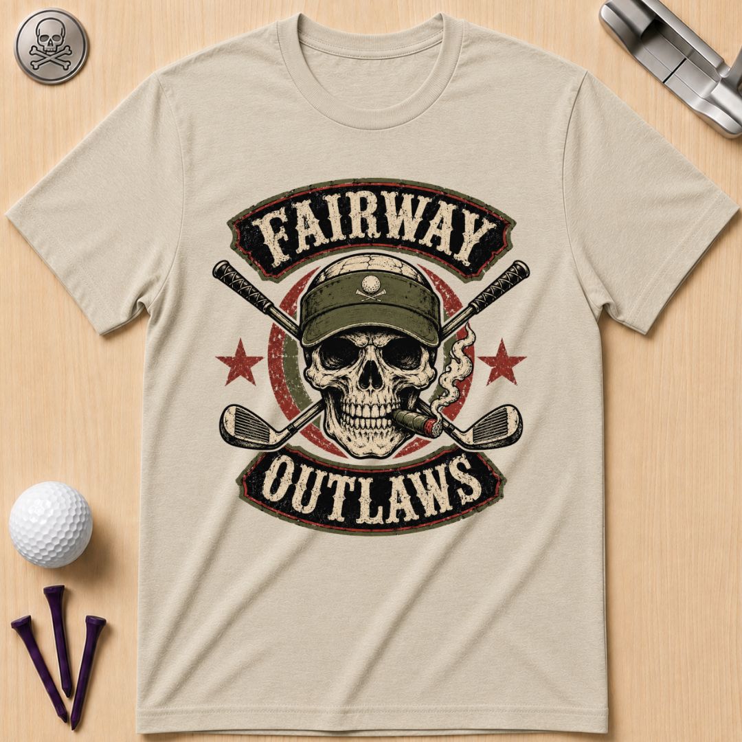Fairway Outlaws Golf Skull T-Shirt