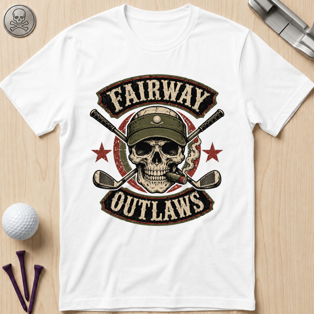 Fairway Outlaws Golf Skull T-Shirt