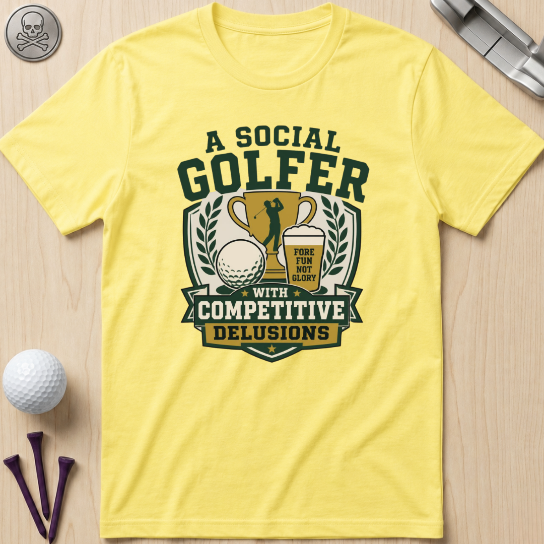 A Social Golfer with Competitive Delusions T-Shirt