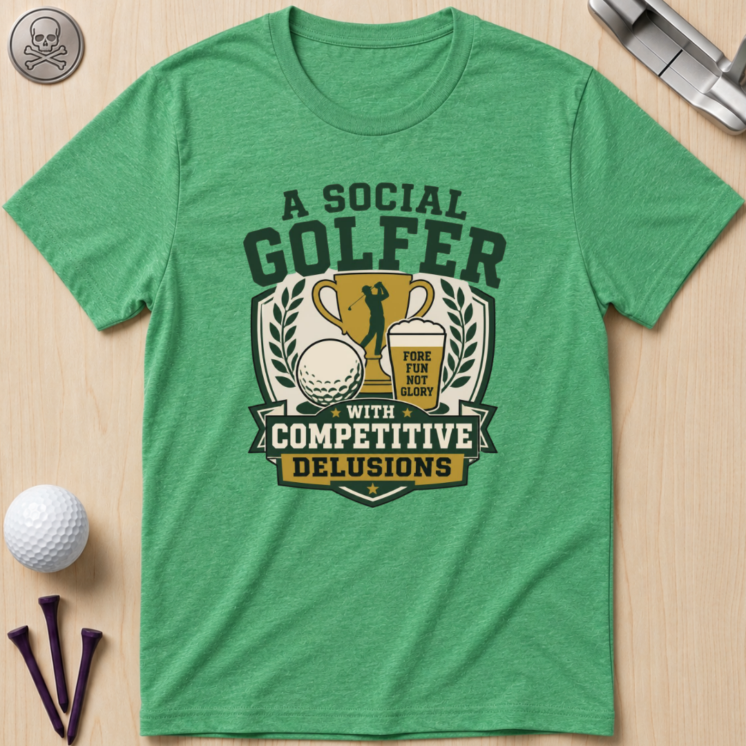 A Social Golfer with Competitive Delusions T-Shirt