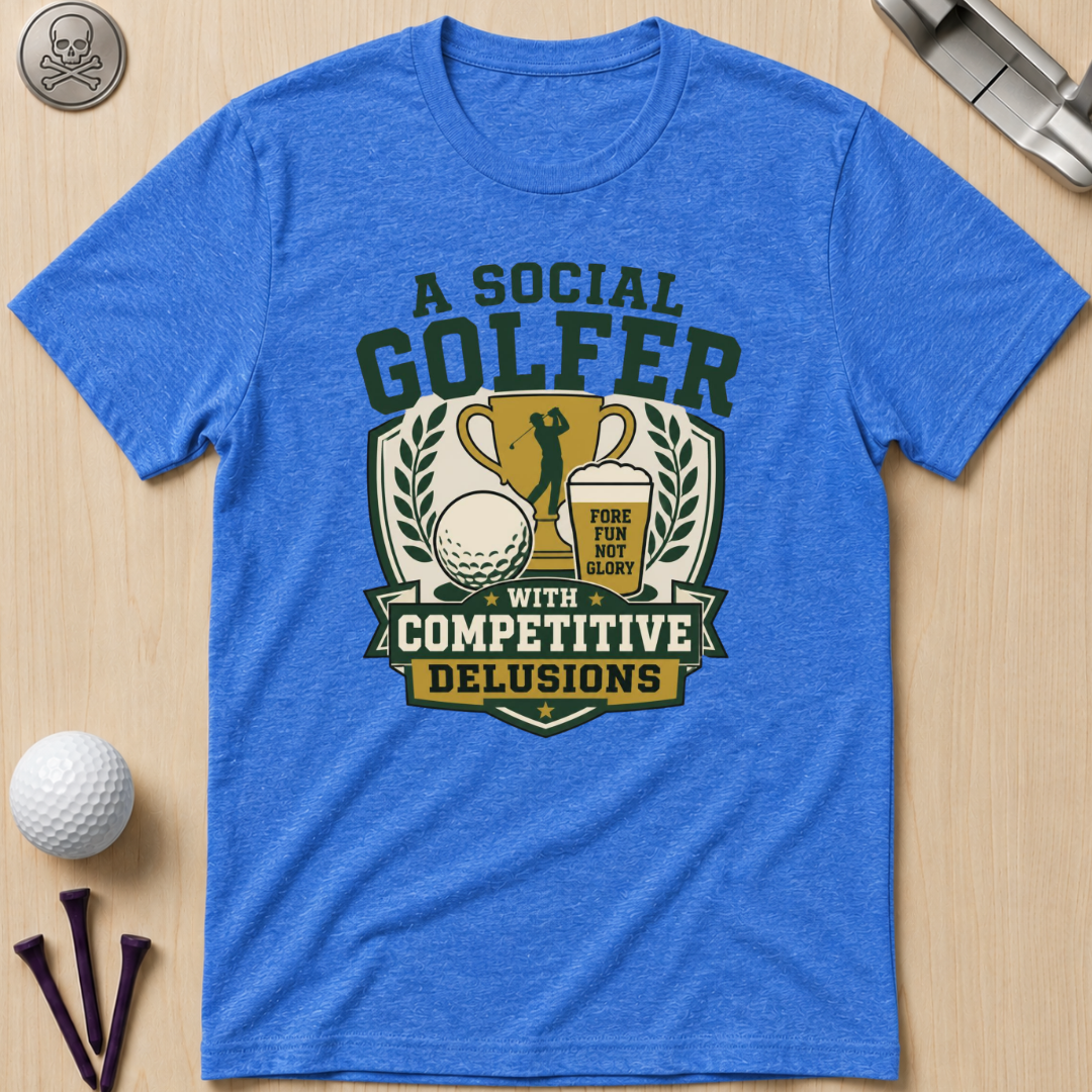 A Social Golfer with Competitive Delusions T-Shirt