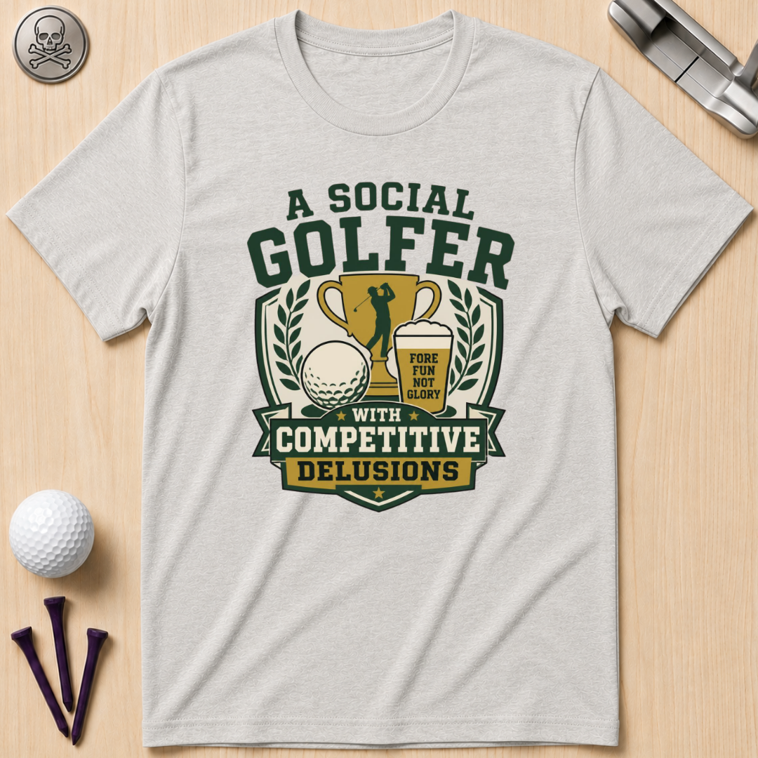 A Social Golfer with Competitive Delusions T-Shirt