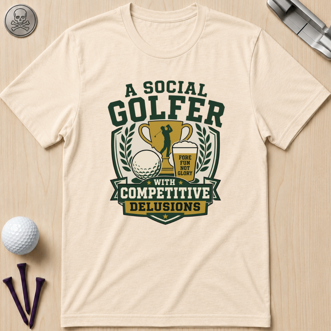 A Social Golfer with Competitive Delusions T-Shirt
